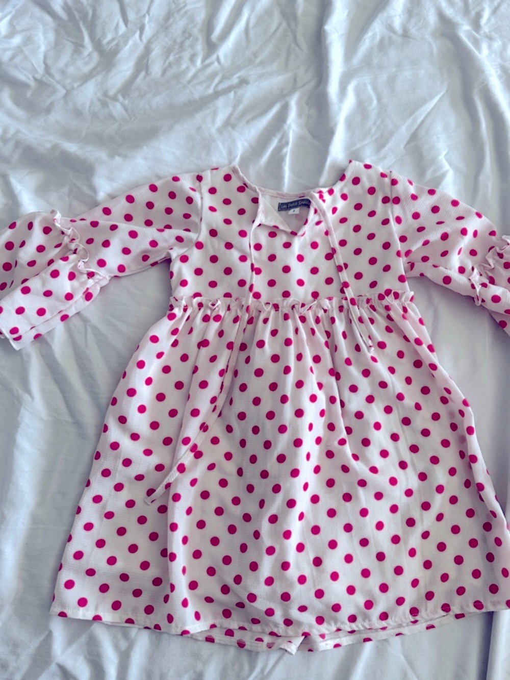 Pink Polka Dot Girls Dress